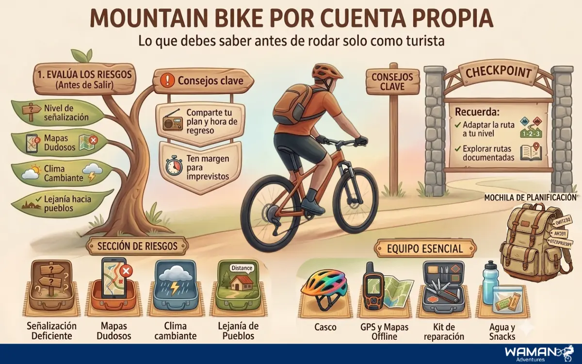 ¿Se puede hacer mountain bike por cuenta propia?