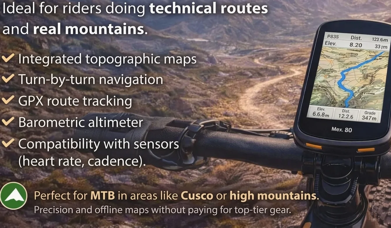 n high mountain terrain, the best GPS units for MTB bikes offer a barometric altimeter to measure elevation gain with greater accuracy